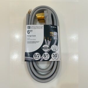 RANGE POWER CORD Utilitech Electric 6Ft Gray Range Cord